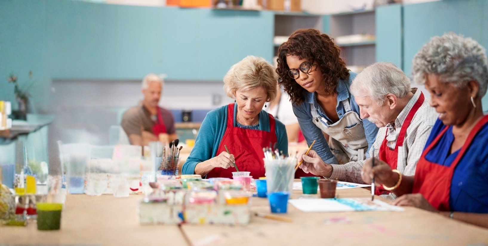 senior women drinking tea