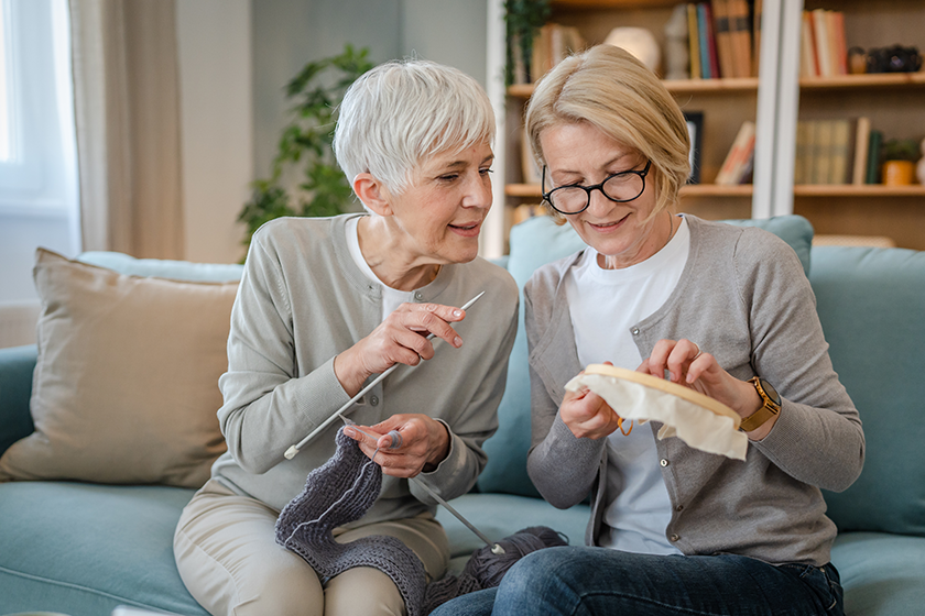 two women senior mature caucasian